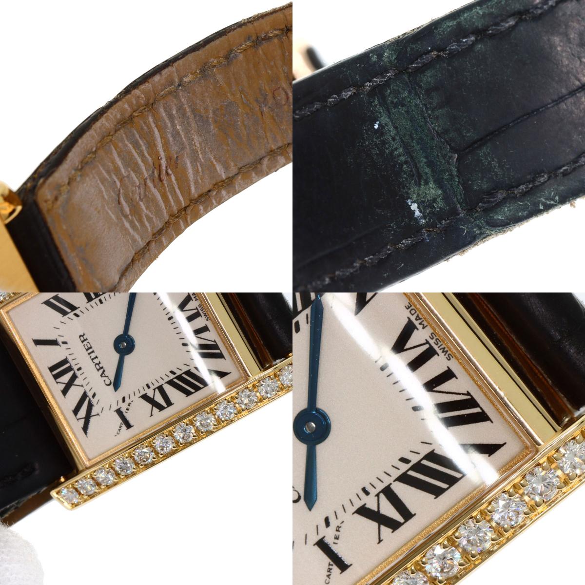 CARTIER カルティエ WE100151 タンクフランセーズ SM 腕時計 K18YG レディース 中古