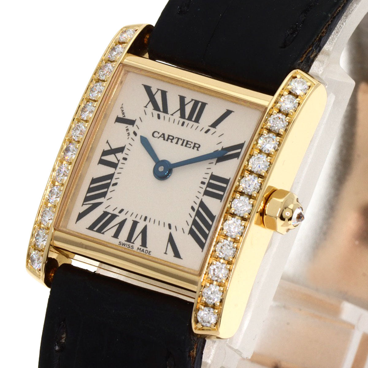 CARTIER カルティエ WE100151 タンクフランセーズ SM 腕時計 K18YG レディース 中古