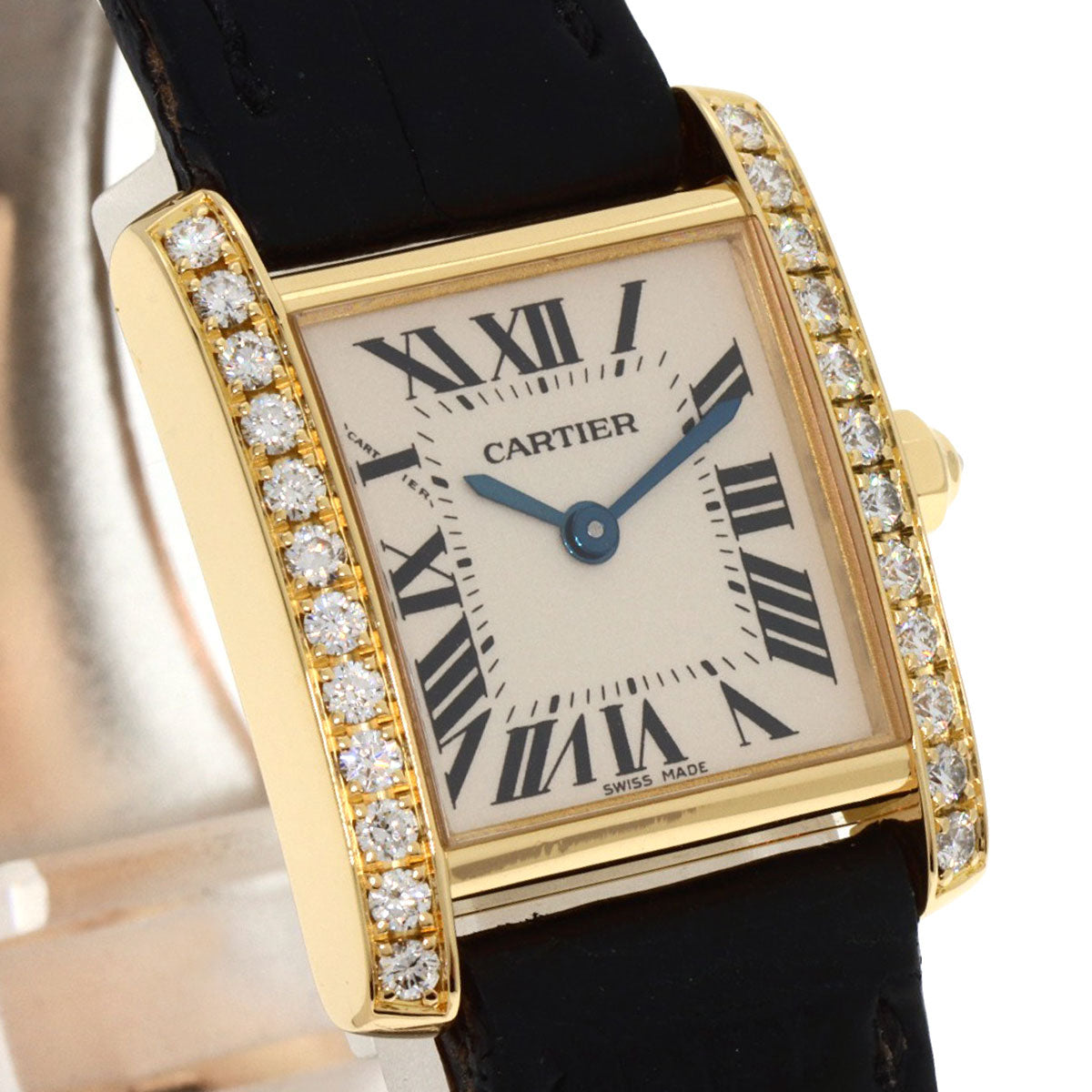 CARTIER カルティエ WE100151 タンクフランセーズ SM 腕時計 K18YG レディース 中古