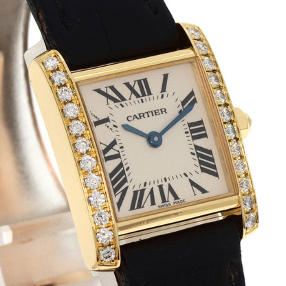 CARTIER カルティエ WE100151 タンクフランセーズ SM 腕時計 K18YG レディース 中古