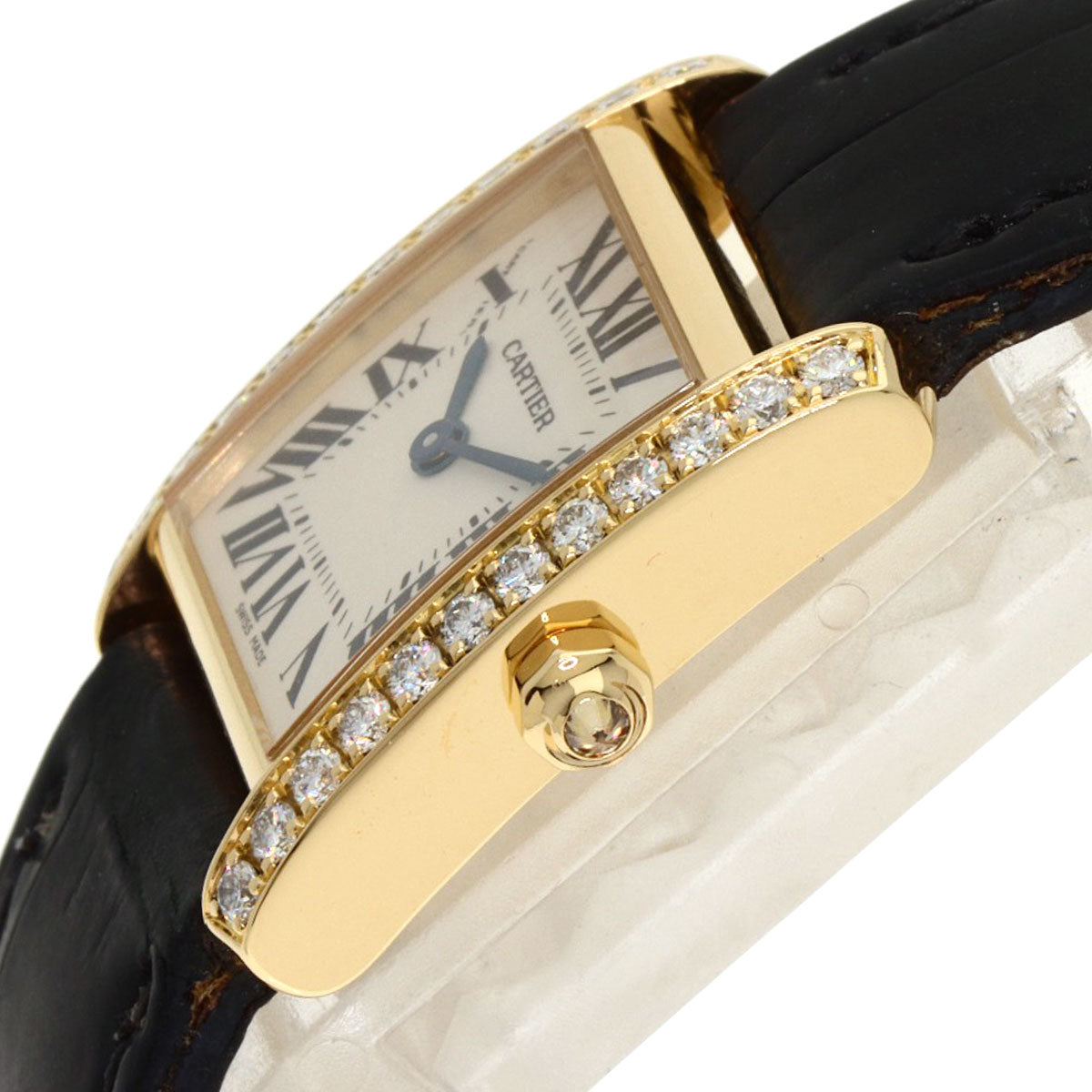CARTIER カルティエ WE100151 タンクフランセーズ SM 腕時計 K18YG レディース 中古