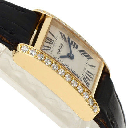 CARTIER カルティエ WE100151 タンクフランセーズ SM 腕時計 K18YG レディース 中古