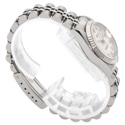 ROLEX ロレックス 79174G デイトジャスト 10P ダイヤモンド 腕時計 SS レディース 中古