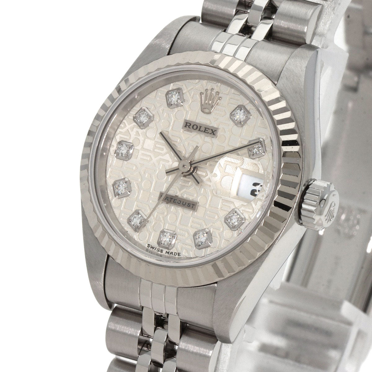 ROLEX ロレックス 79174G デイトジャスト 10P ダイヤモンド 腕時計 SS レディース 中古