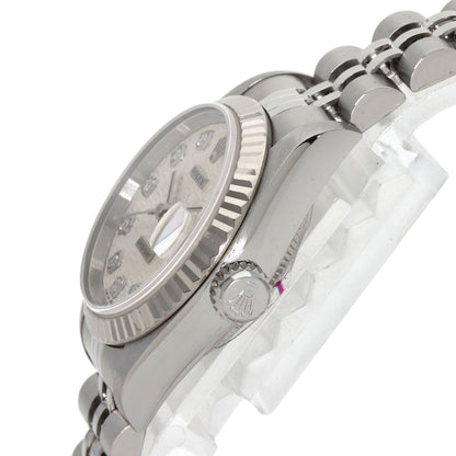 ROLEX ロレックス 79174G デイトジャスト 10P ダイヤモンド 腕時計 SS レディース 中古