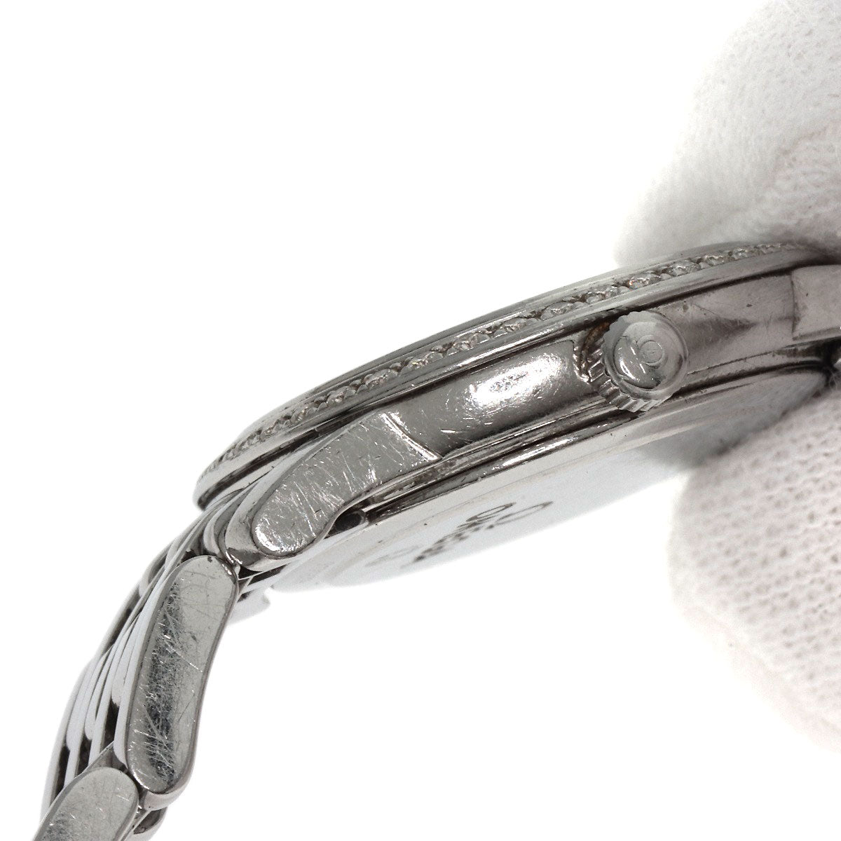 OMEGA オメガ 4575.75 デビル プレステージ ダイヤモンド 腕時計 SS レディース 中古