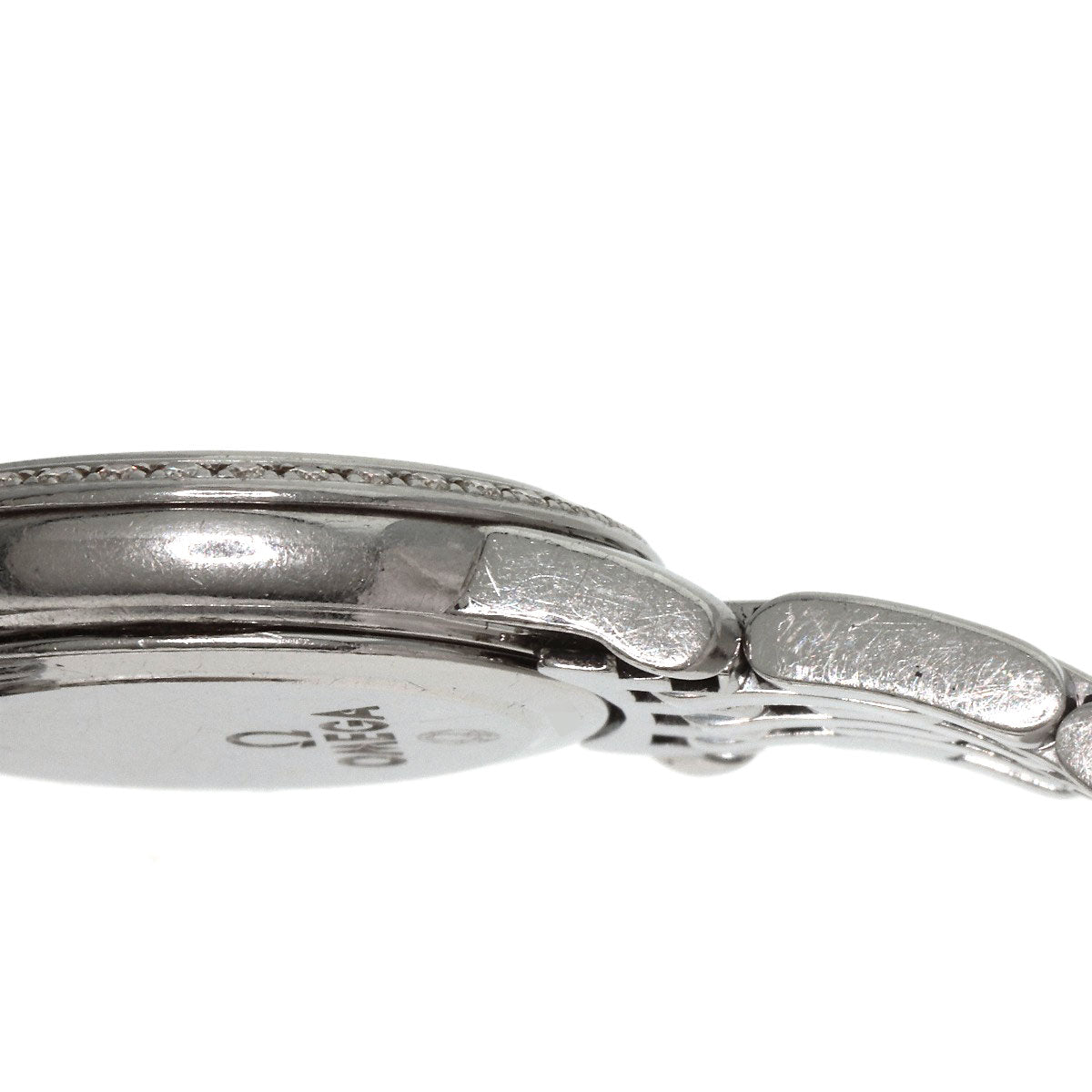 OMEGA オメガ 4575.75 デビル プレステージ ダイヤモンド 腕時計 SS レディース 中古