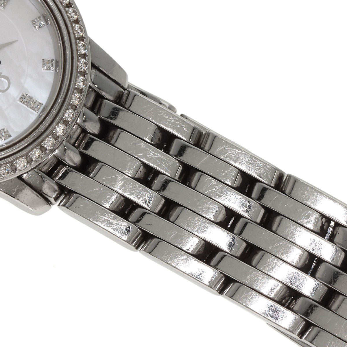 OMEGA オメガ 4575.75 デビル プレステージ ダイヤモンド 腕時計 SS レディース 中古