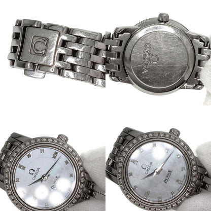 OMEGA オメガ 4575.75 デビル プレステージ ダイヤモンド 腕時計 SS レディース 中古