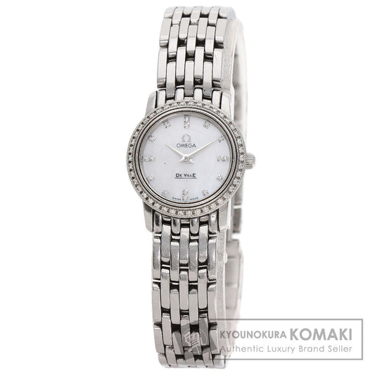 OMEGA オメガ 4575.75 デビル プレステージ ダイヤモンド 腕時計 SS レディース 中古