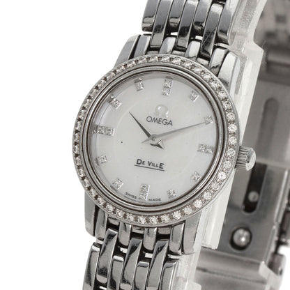 OMEGA オメガ 4575.75 デビル プレステージ ダイヤモンド 腕時計 SS レディース 中古