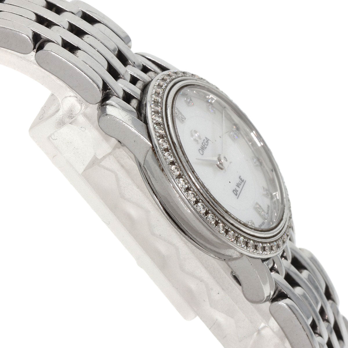 OMEGA オメガ 4575.75 デビル プレステージ ダイヤモンド 腕時計 SS レディース 中古