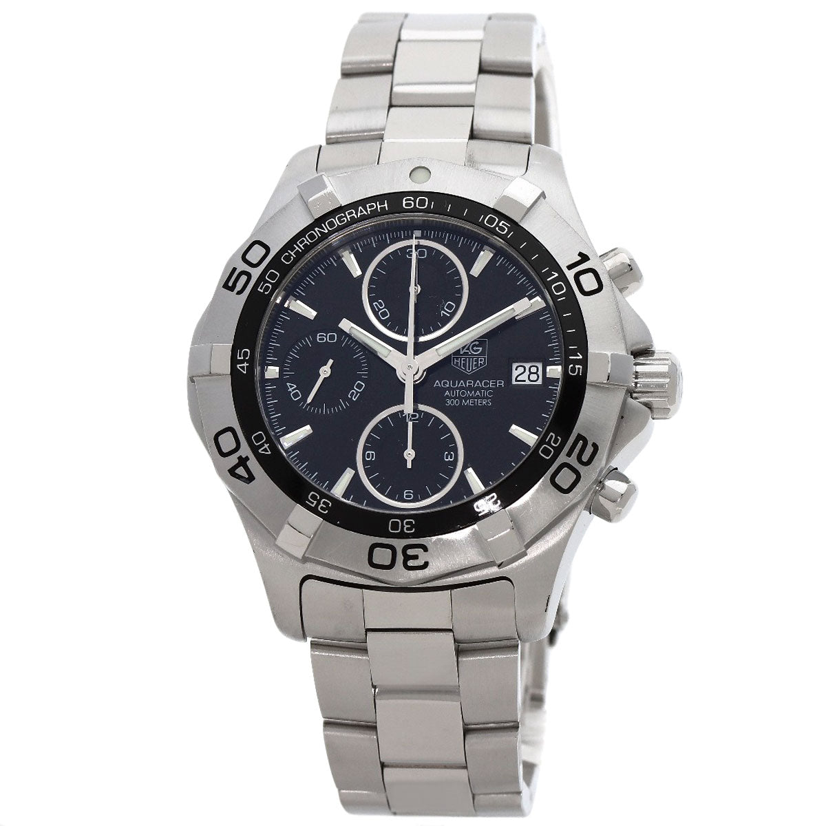 TAG HEUER タグホイヤー CAF2110 アクアレーサー クロノグラフ 腕時計 SS メンズ 中古