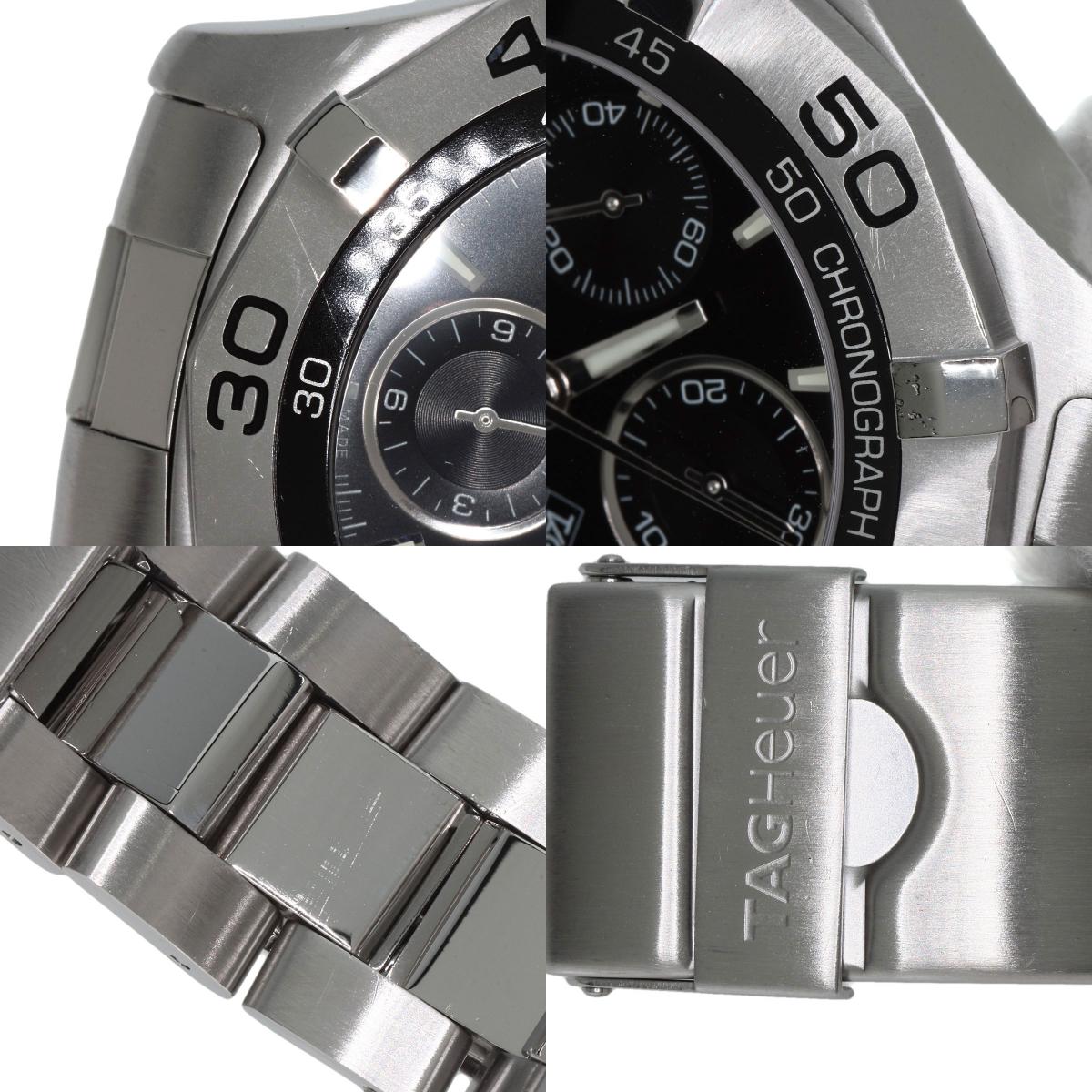 TAG HEUER タグホイヤー CAF2110 アクアレーサー クロノグラフ 腕時計 SS メンズ 中古