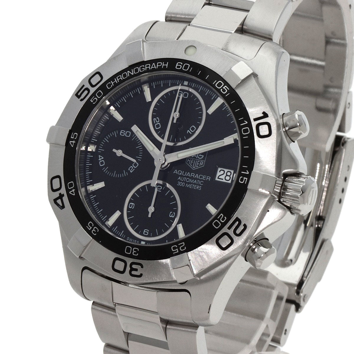 TAG HEUER タグホイヤー CAF2110 アクアレーサー クロノグラフ 腕時計 SS メンズ 中古