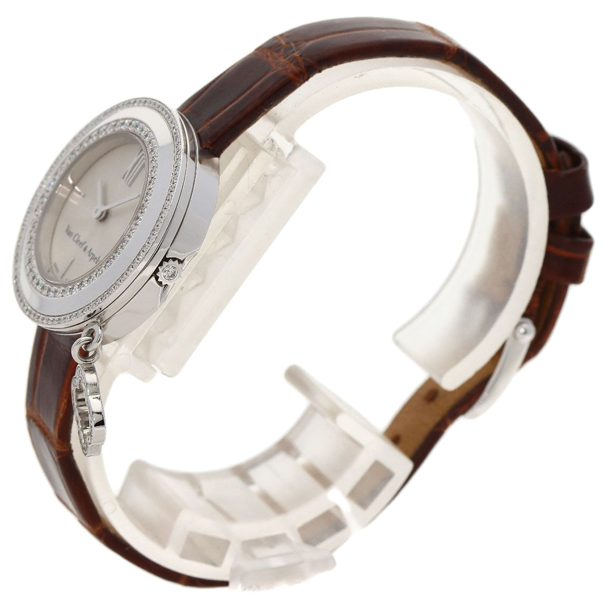 Van Cleef & Arpels ヴァンクリーフ＆アーペル VCARO29A00 チャーム ミニウォッチ ダイヤモンド 腕時計 K18WG レディース 中古