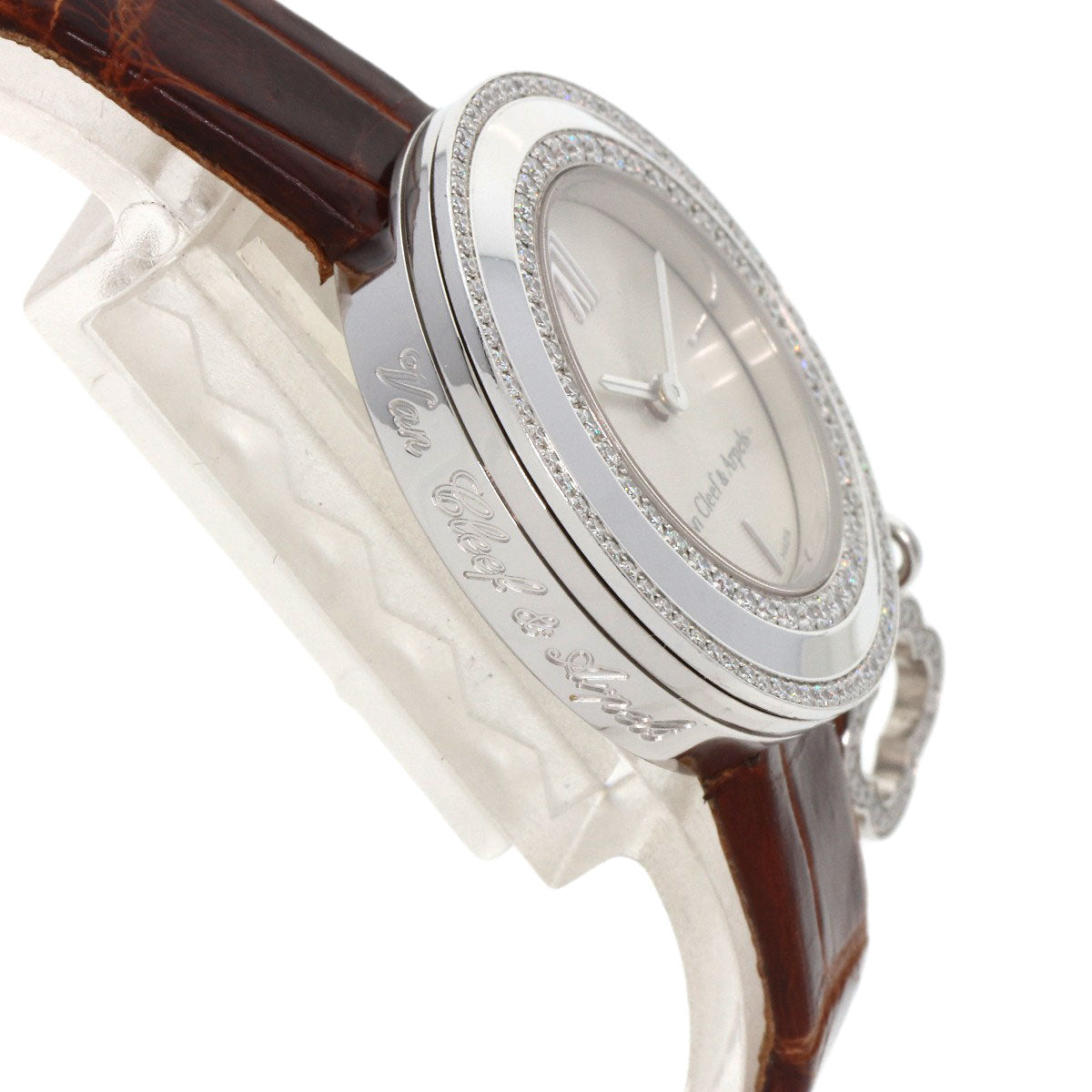 Van Cleef & Arpels ヴァンクリーフ＆アーペル VCARO29A00 チャーム ミニウォッチ ダイヤモンド 腕時計 K18WG レディース 中古
