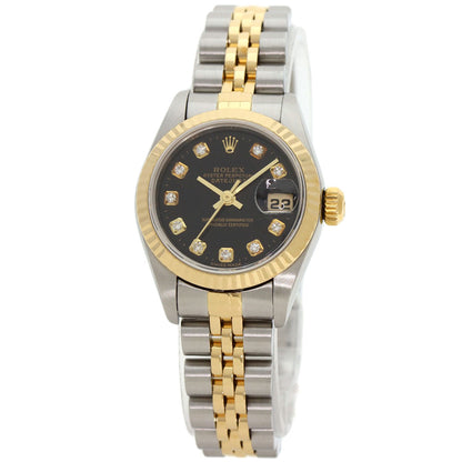 ROLEX ロレックス 69173G デイトジャスト 10P ダイヤモンド 腕時計 SS レディース 中古