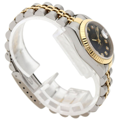 ROLEX ロレックス 69173G デイトジャスト 10P ダイヤモンド 腕時計 SS レディース 中古