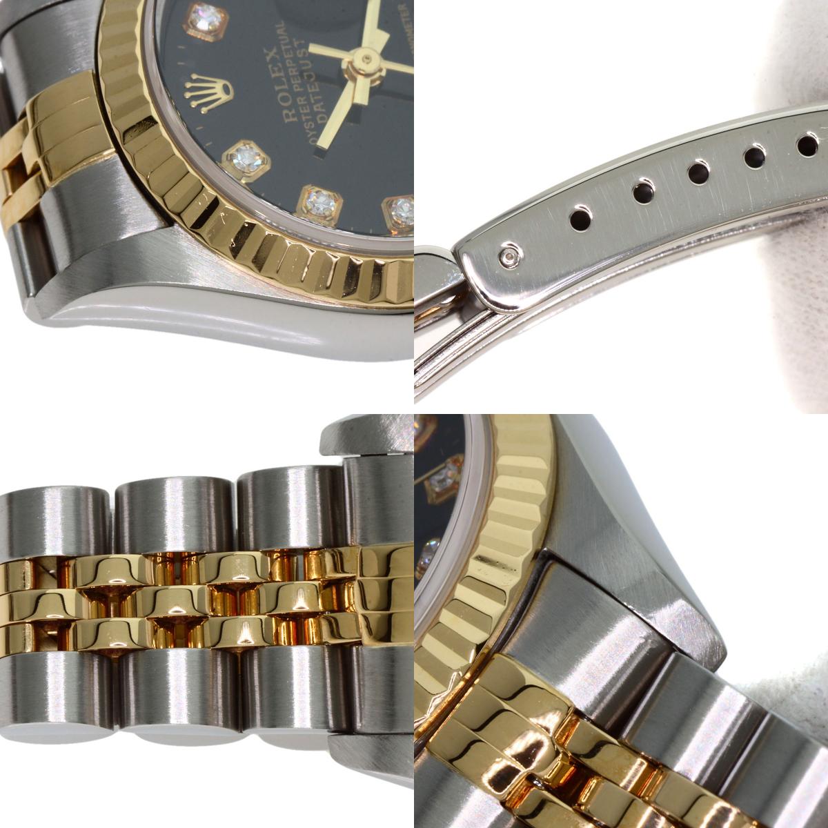 ROLEX ロレックス 69173G デイトジャスト 10P ダイヤモンド 腕時計 SS レディース 中古