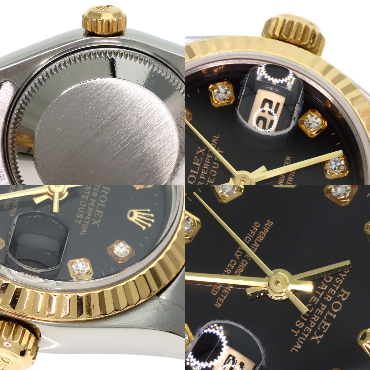 ROLEX ロレックス 69173G デイトジャスト 10P ダイヤモンド 腕時計 SS レディース 中古
