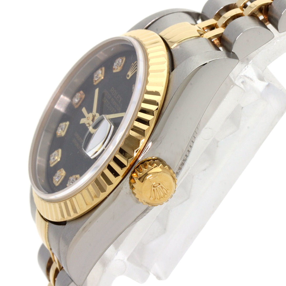 ROLEX ロレックス 69173G デイトジャスト 10P ダイヤモンド 腕時計 SS レディース 中古