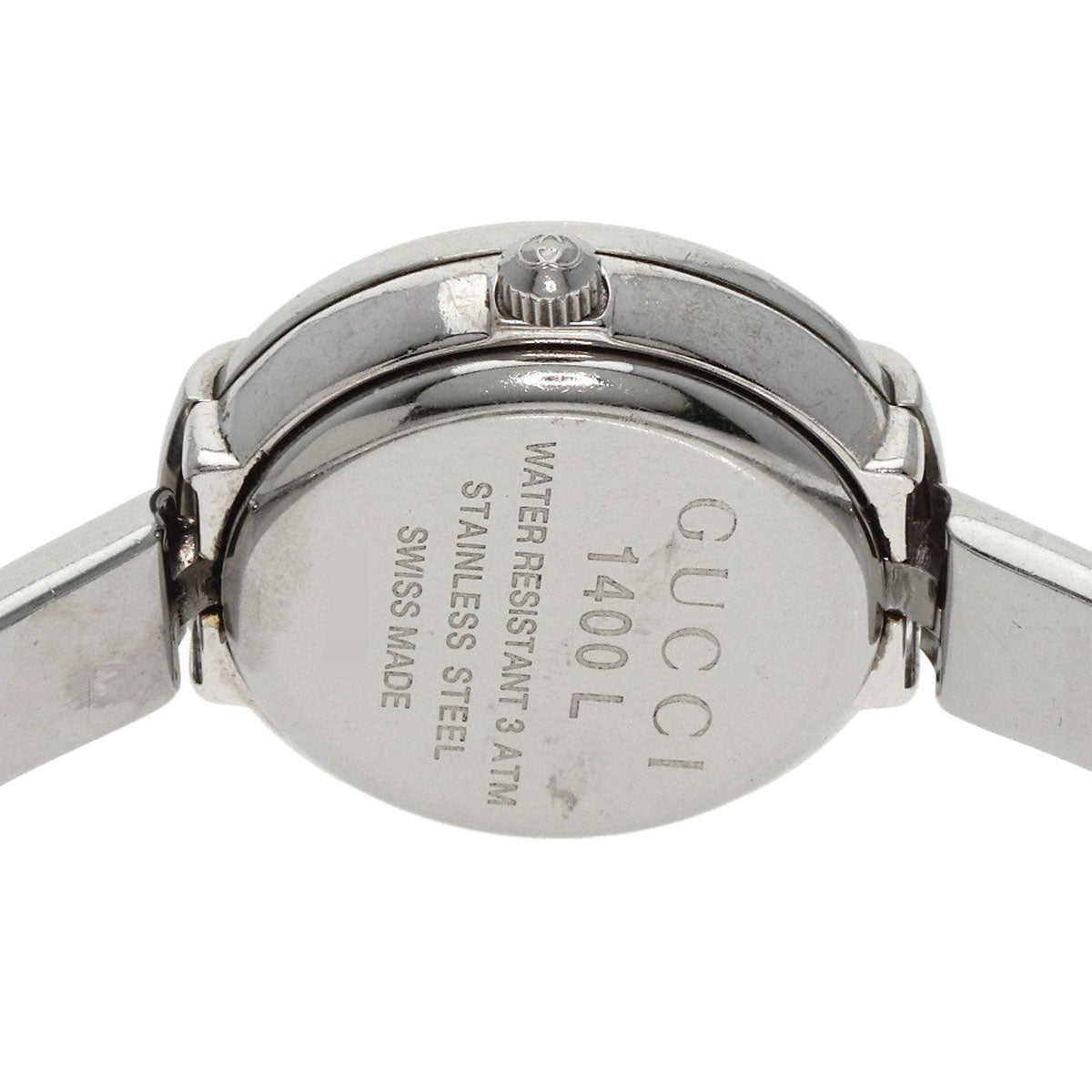 GUCCI グッチ 1400L ラウンドフェイス バングル 腕時計 SS レディース 中古