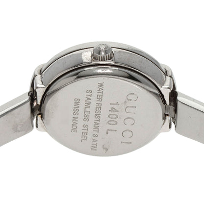 GUCCI グッチ 1400L ラウンドフェイス バングル 腕時計 SS レディース 中古