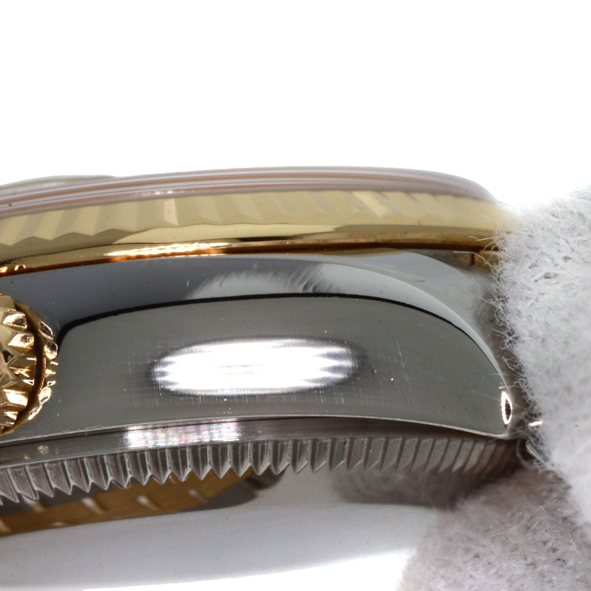 ROLEX ロレックス 179173G デイトジャスト 10P ダイヤモンド 腕時計 SS レディース 中古