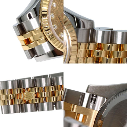 ROLEX ロレックス 179173G デイトジャスト 10P ダイヤモンド 腕時計 SS レディース 中古