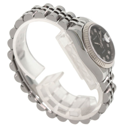 ROLEX ロレックス 179174G デイトジャスト 10P ダイヤモンド 腕時計 SS レディース 中古