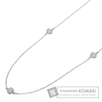 TIFFANY&Co. ティファニー バイザヤード 5P ダイヤモンド ネックレス PT950 レディース 中古