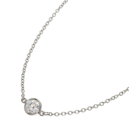 TIFFANY&Co. ティファニー バイザヤード 5P ダイヤモンド ネックレス PT950 レディース 中古