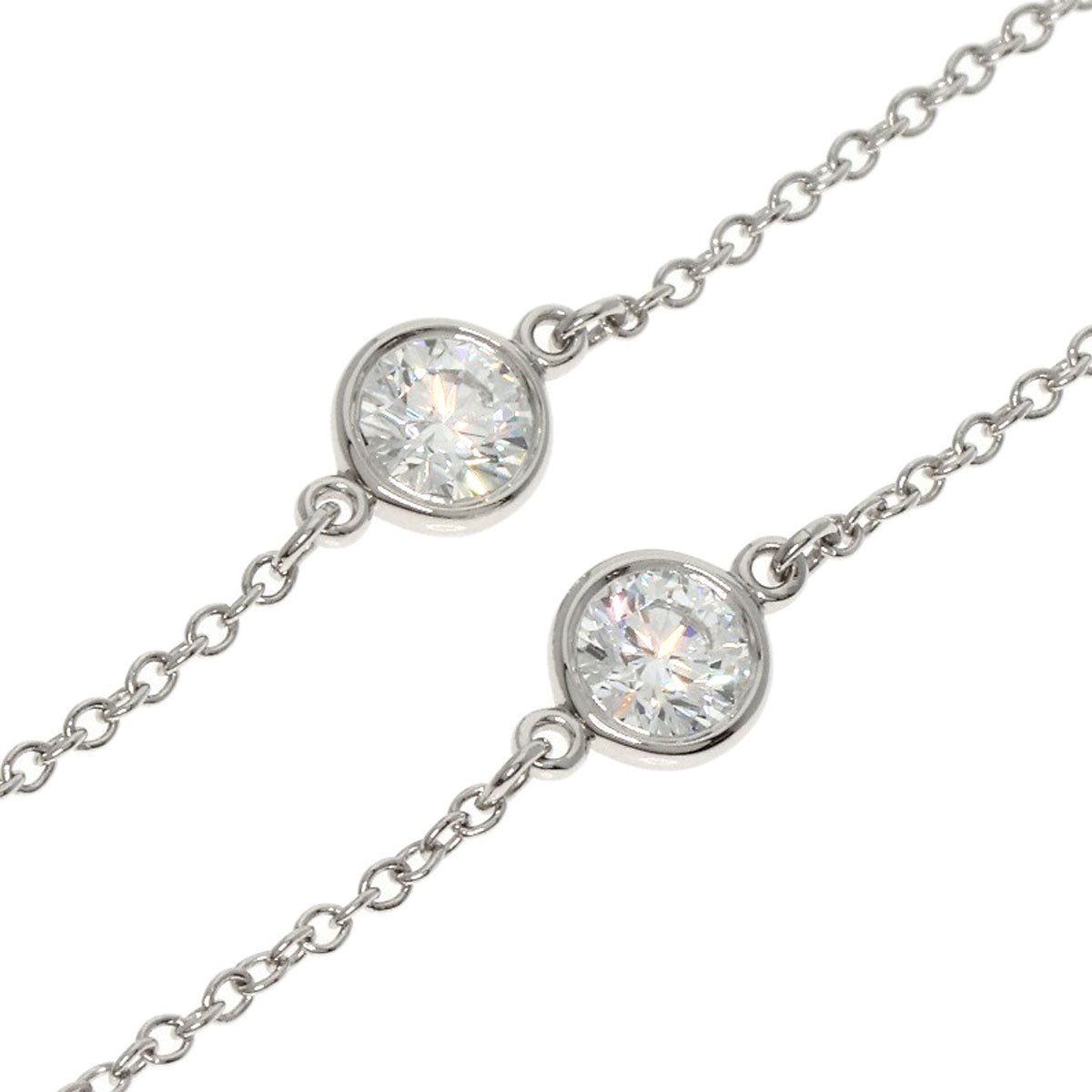 TIFFANY&Co. ティファニー バイザヤード 5P ダイヤモンド ネックレス PT950 レディース 中古