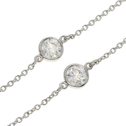TIFFANY&Co. ティファニー バイザヤード 5P ダイヤモンド ネックレス PT950 レディース 中古