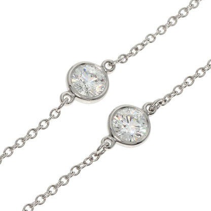 TIFFANY&Co. ティファニー バイザヤード 5P ダイヤモンド ネックレス PT950 レディース 中古