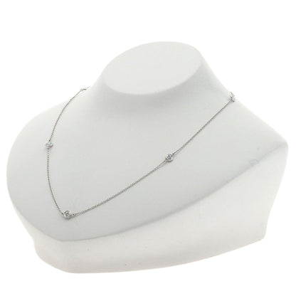TIFFANY&Co. ティファニー バイザヤード 5P ダイヤモンド ネックレス PT950 レディース 中古