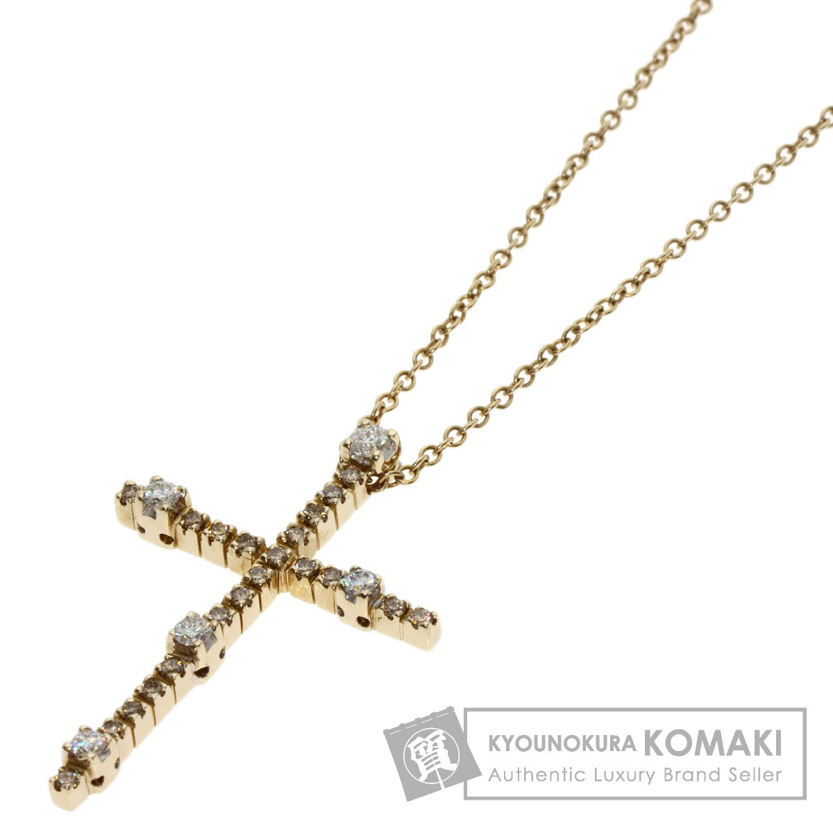 Damiani ダミアーニ ノッテ ディ サン ロレンツォ クロス ダイヤモンド ネックレス K18YG レディース 中古