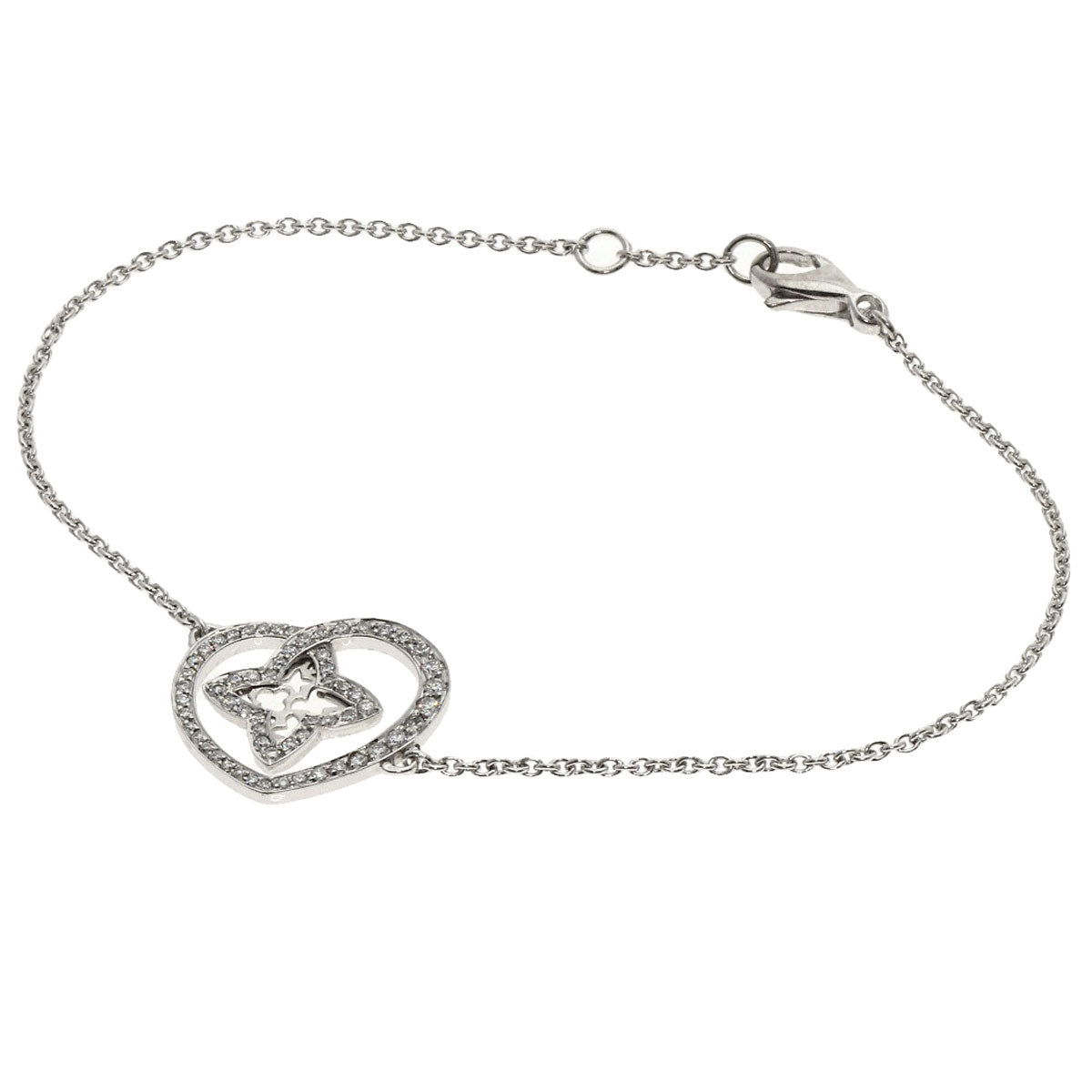 LOUIS VUITTON ルイヴィトン ブラスレ クールハート ダイヤモンド ブレスレット K18WG レディース 中古