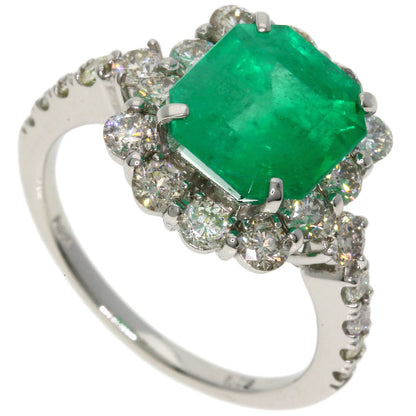 SELECT JEWELRY セレクトジュエリー エメラルド ダイヤモンド リング・指輪 PT950 レディース 中古
