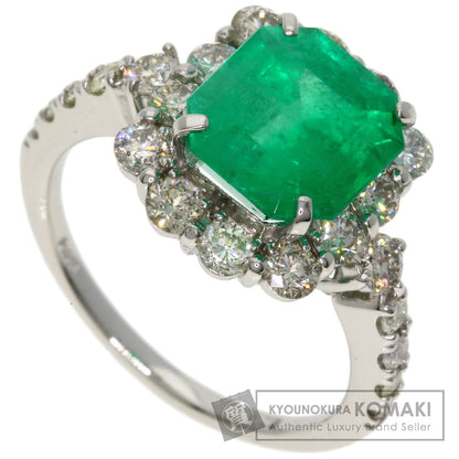 SELECT JEWELRY セレクトジュエリー エメラルド ダイヤモンド リング・指輪 PT950 レディース 中古