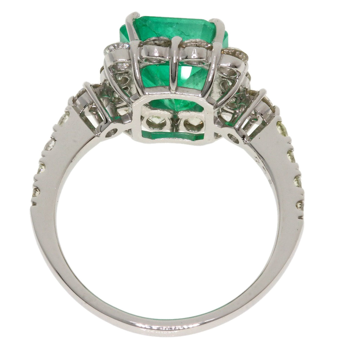 SELECT JEWELRY セレクトジュエリー エメラルド ダイヤモンド リング・指輪 PT950 レディース 中古