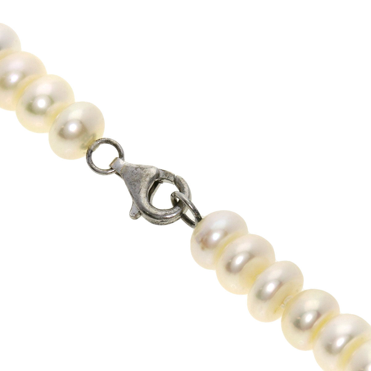 SELECT JEWELRY セレクトジュエリー 淡水パール 真珠 オニキス ネックレス SV レディース 中古