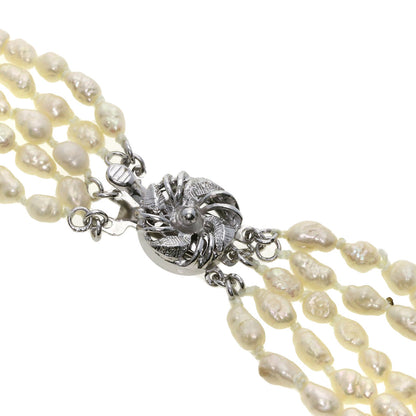 SELECT JEWELRY セレクトジュエリー 淡水パール 真珠 5連 ネックレス 金属製 レディース 中古