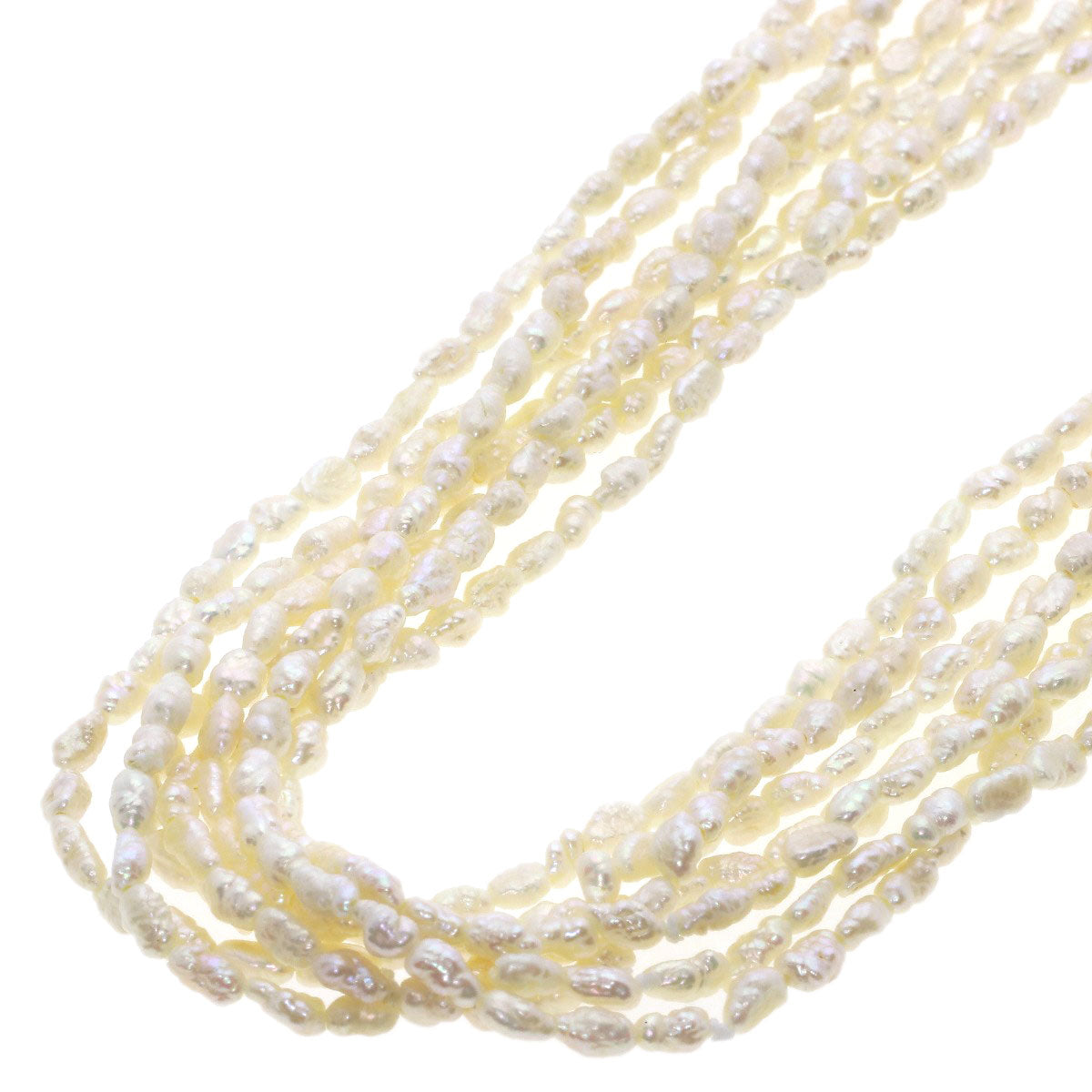 SELECT JEWELRY セレクトジュエリー 淡水パール 真珠 7連 ネックレス SV レディース 中古