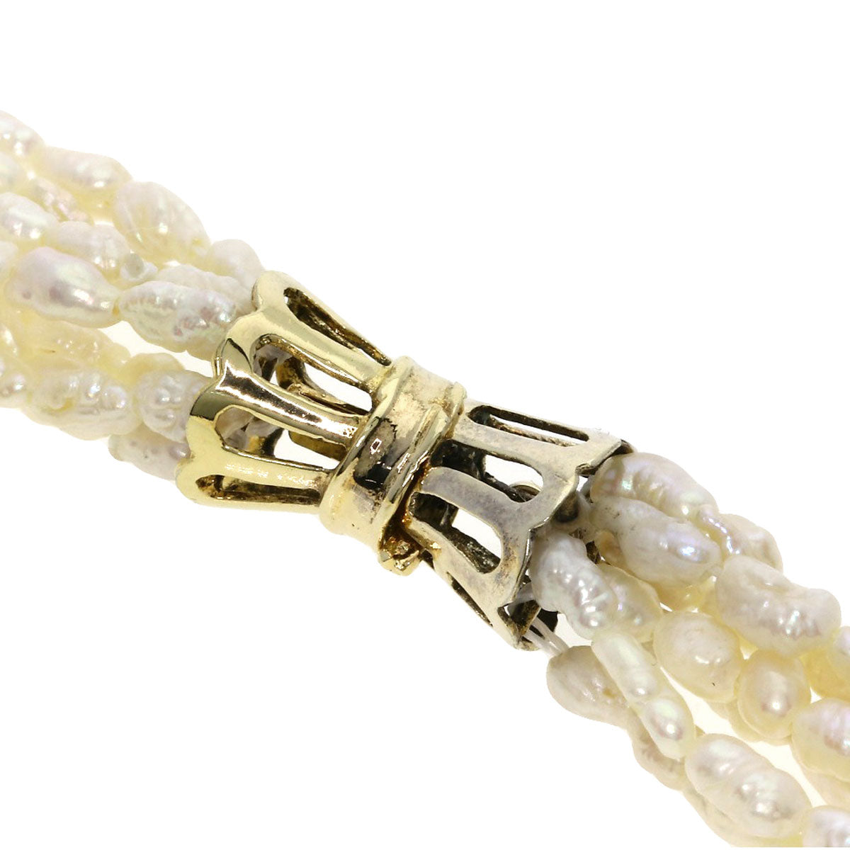 SELECT JEWELRY セレクトジュエリー 淡水パール 真珠 7連 ネックレス SV レディース 中古