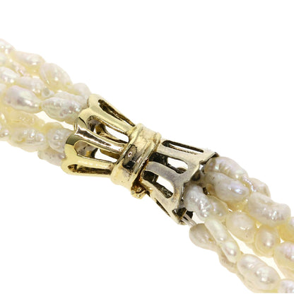 SELECT JEWELRY セレクトジュエリー 淡水パール 真珠 7連 ネックレス SV レディース 中古