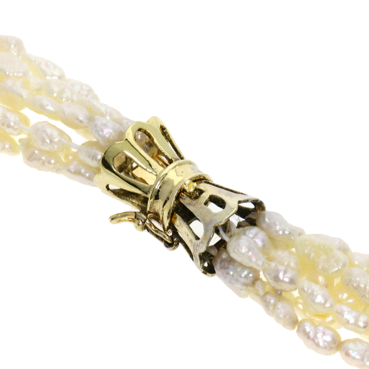 SELECT JEWELRY セレクトジュエリー 淡水パール 真珠 7連 ネックレス SV レディース 中古
