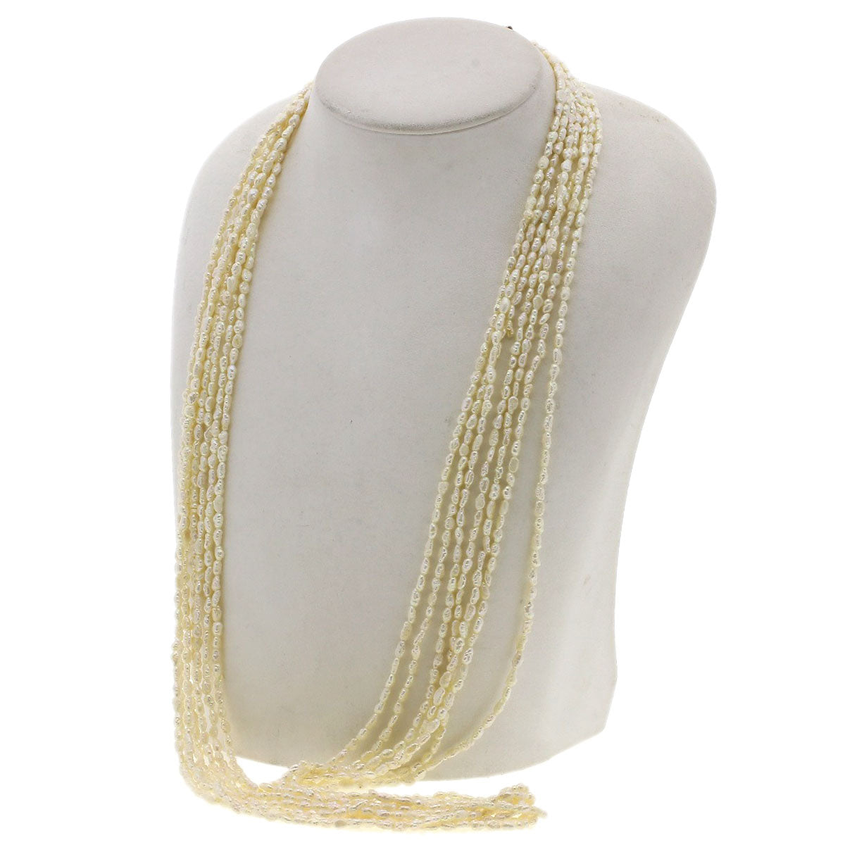 SELECT JEWELRY セレクトジュエリー 淡水パール 真珠 7連 ネックレス SV レディース 中古