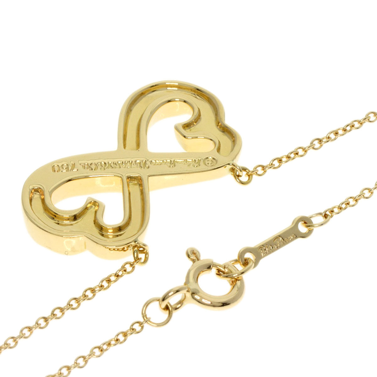 TIFFANY&Co. ティファニー ダブル ラビングハート ネックレス K18YG レディース 中古